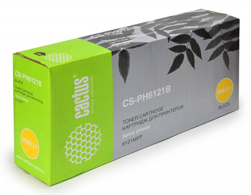 Картридж CACTUS CS-PH6121B для принтеров Xerox Phaser 6121, black, 2600 стр