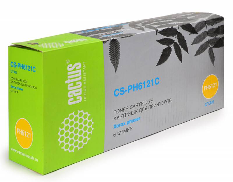 Картридж CACTUS CS-PH6121C для принтеров Xerox Phaser 6121, cyan, 2600 стр